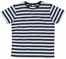 Mantis Férfi csíkos póló - Sötétkék / fehér | L (M109s-1000136718)