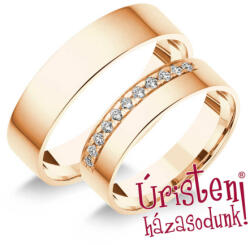  5rl11b Klasszikus Karikagyűrű Gyémánt Kövekkel (5rl11b)