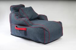 Pufrelax Геймърски фотьойл Pufrelax Player, Blue Denim, 700l. , Пълнеж с микс от мемори пяна и дунапрен, Гама Premium