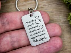 R. M. ékszer Csodálatos Feleséget acél medálos kulcstartó (15968RMS)