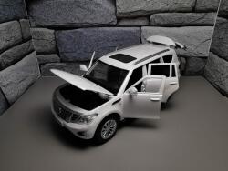 TAYUMO Nissan Patrol VI Y62, facelift 2014 White cu led-uri si sunete1/43 (14844)