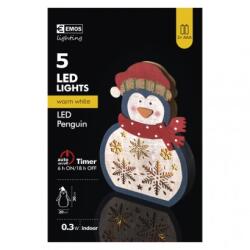 EMOS zy2332- led коледна фигура ПИНГВИН, 5 бр, топла светлина, 2хААА, 20/30см (zy2332)