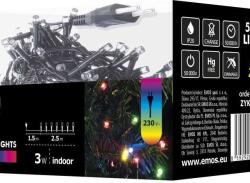 EMOS - ZYK0103 - Коледна светлина, 2.5m, 50 LED крушки, IP20, CLAS, многоцветни (ZYK0103)
