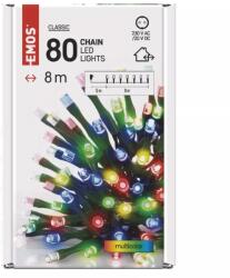 EMOS d4am02 - Коледна светлина, 8м, 80 led крушки, classic, многоцветни, flash, ip44, таймер (d4am02)