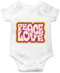 printfashion Peace, Love - Hippie - Baba Body - Fehér (7108760)
