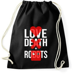 printfashion Love Death + Robots logo - Sportzsák, Tornazsák - Fekete (7163823)