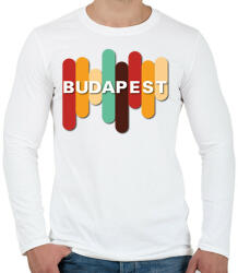 printfashion Budapest - Színes - Férfi hosszú ujjú póló - Fehér (7138324)