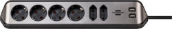 brennenstuhl 6 Plug + 2 USB 2 m (1153590610)