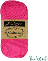 Scheepjes Catona 604 Neon Pink - neon rózsaszín pamut fonal