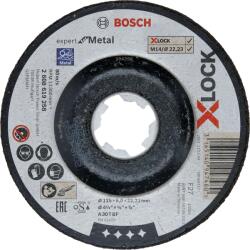 Bosch Set 10 discuri de șlefuire, Expert for Metal cu X-LOCK 115x6 (centru îngropat) (2608619258)