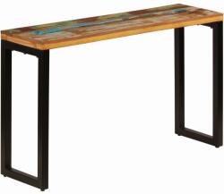 vidaXL Конзолна маса, 120x35x76 cм, регенерирано дърво масив и стомана (247335)