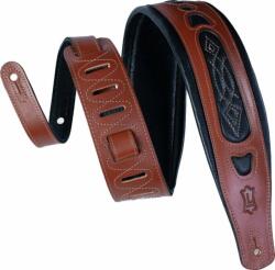 Levy's Rebel Leathers Walnut Embroidered Curea de chitară (PM31-WAL)