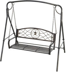 Oasom Hintaágy 2 személyes fém kerti ülőgarnitúra 167x123x175 cm bronz