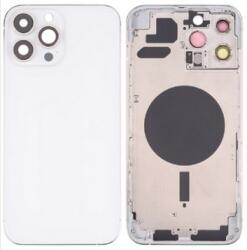 Apple iPhone 13 Pro Max 6.7" akkufedél (hátlap) kamera lencsével, középső keret, sim tálcával és oldalgombokkal, OEM fehér (EU verzió)