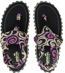 Gumbies Női szandál Gumbies Slingback - Fekete / fehér / lila | 36