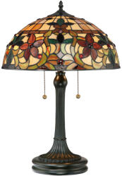 Elstead Lighting ELSTEAD-QZ-KAMI-TL Többszínű Színű Tiffany Asztali Lámpa 2XE27 60W IP20 (QZ-KAMI-TL)