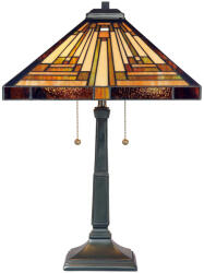 Elstead Lighting ELSTEAD-QZ-STEPHEN-TL Többszínű Színű Tiffany Asztali Lámpa 2XE27 60W IP20 (QZ-STEPHEN-TL)