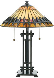 Elstead Lighting ELSTEAD-QZ-CHASTAIN-TL Többszínű Színű Tiffany Asztali Lámpa 2XE27 60W IP20 (QZ-CHASTAIN-TL)