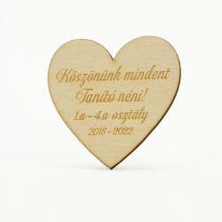  Natúr fa - Egyedi feliratos szív 4 soros - kosarbolt