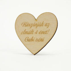  Natúr fa - Egyedi feliratos szív 3 soros - kosarbolt