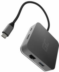 GreenCell Green Cell USB-C 6in1 Docking Hub USB 3.0 HDMI Ethernet USB-C (AK61)