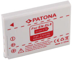 PATONA Nikon COOLPIX P2 P1 S3 S3 S2 S1 ENEL8 EN-EL8 600mAh / 3.7V / 2.2Wh Li-Ion baterie / baterie reîncărcabilă - Patona (PT-1039)