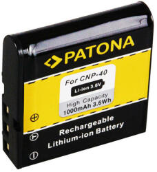 PATONA Casio NP-40 NP40 EX-Z1080BE EX-Z1080BK EX-Z1080GY 1000mAh / 3.6V / 3.6Wh Baterie Li-Ion / baterie reîncărcabilă - Patona (PT-1024)
