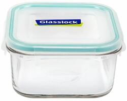 Glasslock Cutie Glasslock, patrata, din sticla, cu capac plastic, 480 ml