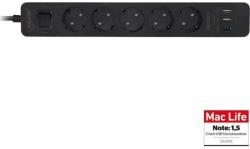 InLine 5 Plug 3 USB 1,5 m Switch (16491U)