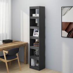 vidaXL Bibliotecă/Separator cameră, gri, 40x30x199 cm, lemn masiv pin (808155) Biblioteca