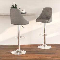 vidaXL Scaune de bar, 2 buc. , gri închis, material textil (339307)