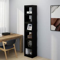 vidaXL Bibliotecă/Separator cameră negru 40x30x199 cm lemn masiv pin (808157) Biblioteca