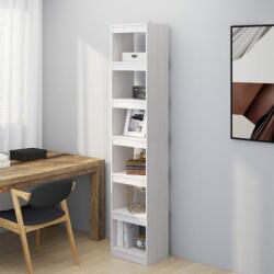 vidaXL Bibliotecă/Separator cameră, alb, 40x30x199 cm, lemn masiv pin (808154) Biblioteca