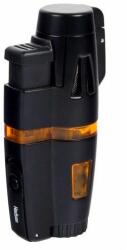 Hadson Szivargyújtó Hadson Machine Black, fekete és sárga színű, kihajtható 8mm-es szivarfúróval (M-10255)
