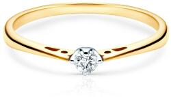 SAVICKI Inel de logodnă SAVICKI: aur bicolor, diamant - savicki - 2 275,00 RON