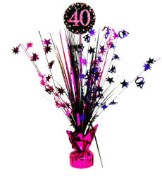 Amscan Happy Birthday Pink 40 asztaldísz 45, 7 cm (DPA9900599)