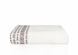  Bordűrös frottír törölköző, Krém, 70x140 cm (500 g/m2)