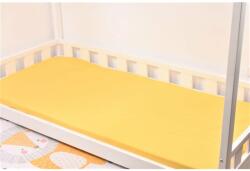 Confort Family Cearsaf pat bumbac 100% culoare galben 90x200x10 cm (CFAM3389)