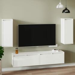 vidaXL Dulapuri de perete, 2 buc. , alb, 30x30x80 cm, lemn masiv de pin (813498) Raft