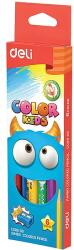Deli Színes ceruzakészlet, háromszögletű, vastag, DELI Color Kids, 6 különböző szín (DEC00660)