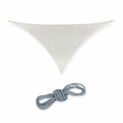 Relaxdays Háromszög alakú HDPE napellenző napvitorla fehér 3x3x4, 25 m 10037831_33425