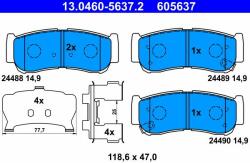 ATE set placute frana, frana disc ATE 13.0460-5637.2 (13.0460-5637.2)