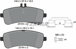 TEXTAR set placute frana, frana disc TEXTAR 2516302 - automobilus - 504,61 RON