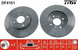 TRW Disc frana TRW DF4151 (DF4151) - automobilus