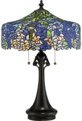 Elstead Lighting ELSTEAD-QZ-COBALT-TL Többszínű Színű Tiffany Asztali Lámpa 3XE27 60W IP20 (QZ-COBALT-TL)
