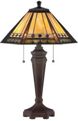 Elstead Lighting ELSTEAD-QZ-ARDEN-TL Többszínű Színű Tiffany Asztali Lámpa 2XE27 60W IP20 (QZ-ARDEN-TL)