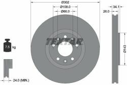 TEXTAR Disc frana TEXTAR PRO 92268103 (92268103)
