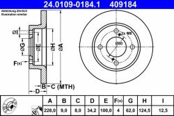 ATE Disc frana ATE 24.0109-0184.1 (24.0109-0184.1)