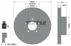 TEXTAR Disc frana TEXTAR 92058300 (92058300)