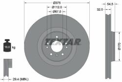 TEXTAR Disc frana TEXTAR PRO 92176603 (92176603)
